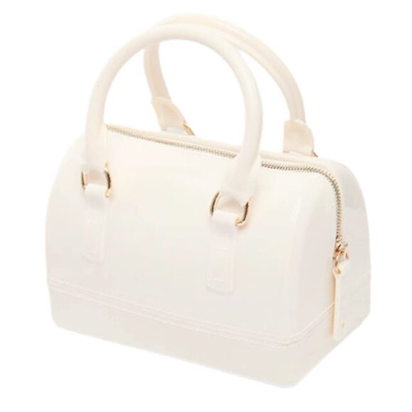 Handbags - 4043 Summer Jelly Pillow-shaped Top Handle Handbag Candy Color Transparent